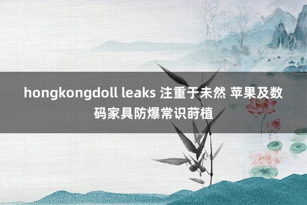 hongkongdoll leaks 注重于未然 苹果及数码家具防爆常识莳植