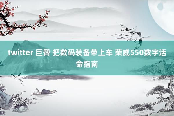 twitter 巨臀 把数码装备带上车 荣威550数字活命指南